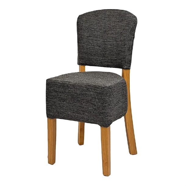 Hanoi Dining Chair In Soft Oak with Shetland Smoke Seatpad (Pack of 2) - HP772 All Chairs Everyday   