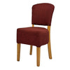 Hanoi Dining Chair In Soft Oak with Shetland Scarlet Seatpad (Pack of 2) - HP773 All Chairs Everyday   