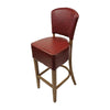 Hanoi Bar Chair in Weathered Oak with Bison Bordeaux Vinyl - HP784 All Stools Everyday   