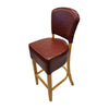 Hanoi Bar Chair in Soft Oak with Bison Bordeaux Vinyl - HP791 All Stools Everyday   