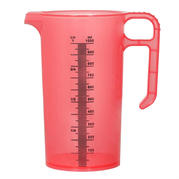 Pro-Measures Polypropylene Measuring Jug Red 1Ltr - HP860  Pro-Measures   