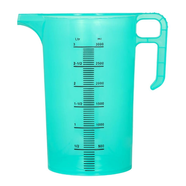 Pro-Measures Polypropylene Measuring Jug Green 3Ltr - HP864  Pro-Measures   