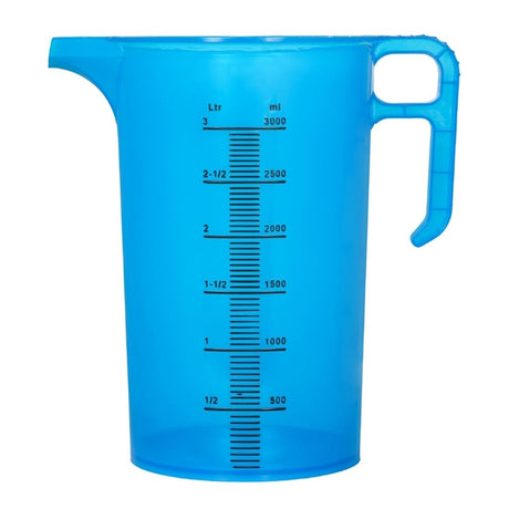 Pro-Measures Polypropylene Measuring Jug Blue 3Ltr - HP867  Pro-Measures   