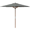 Rowlinson Willington Wooden Parasol Grey 2.7m - HP883  Rowlinson   