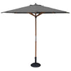 Rowlinson Willington Wooden Parasol Grey 2.7m with Base 15kg - HP885  Rowlinson   