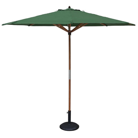Rowlinson Willington Wooden Parasol Green 2.7m with Base 15kg - HP886  Rowlinson   