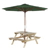 Rowlinson Picnic Table 5ft With Green Parasol 2.7m - HP892  Rowlinson   