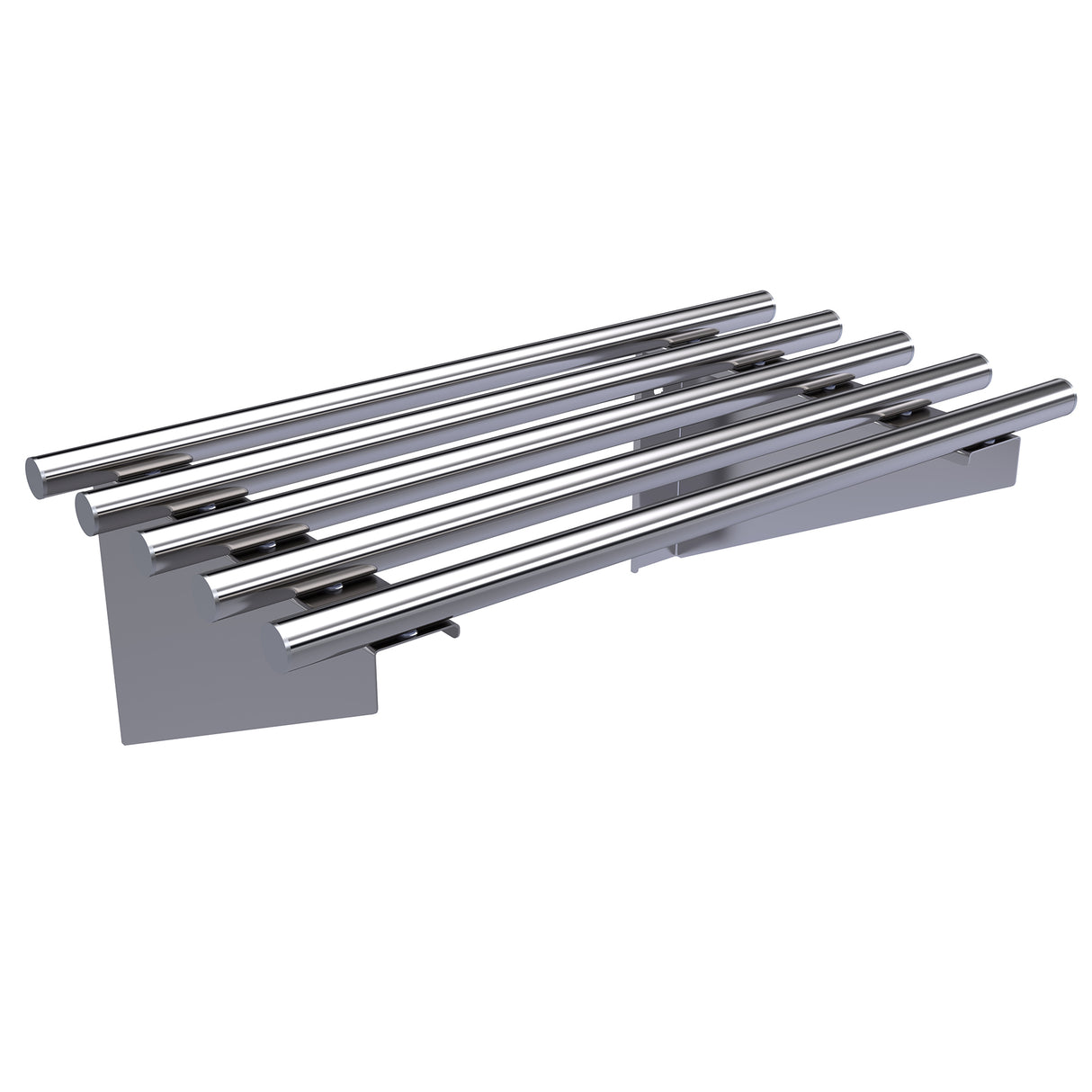 Hallco Stainless Steel Wall Shelf Piped | HPS0600 Stainless Steel Wall Tables Hallco