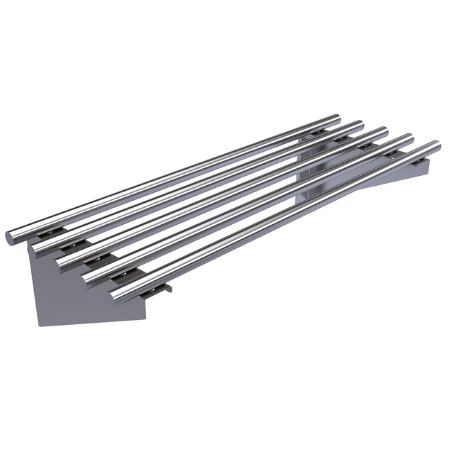 Hallco Stainless Steel Wall Shelf Piped | HPS0900 Stainless Steel Wall Tables Hallco