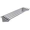 Hallco Stainless Steel Wall Shelf Piped | HPS1200 Stainless Steel Wall Tables Hallco