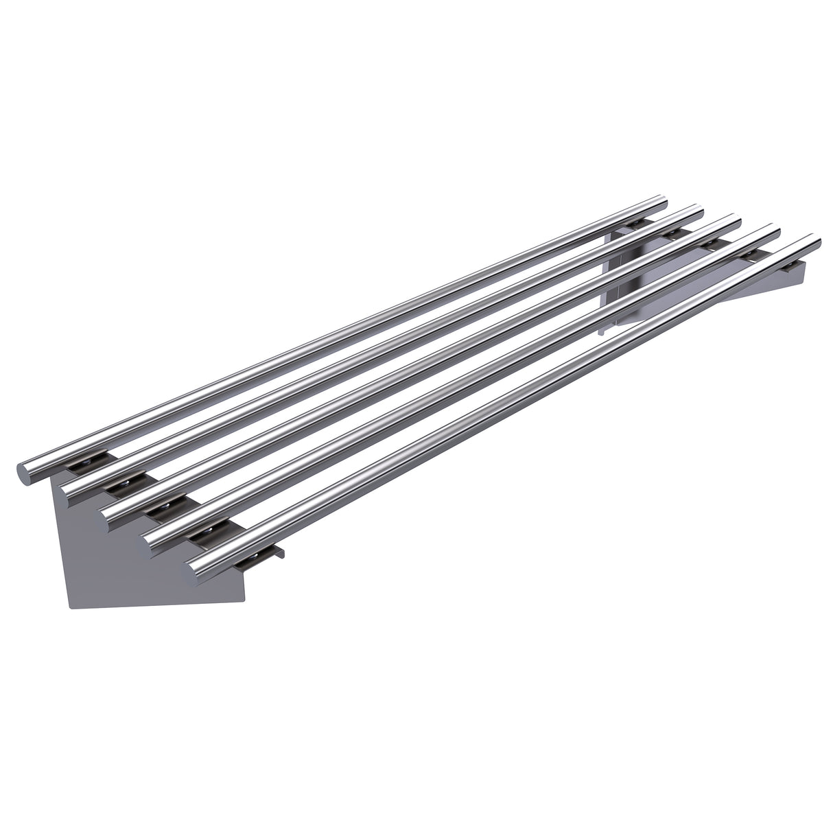Hallco Stainless Steel Wall Shelf Piped | HPS1200 Stainless Steel Wall Tables Hallco