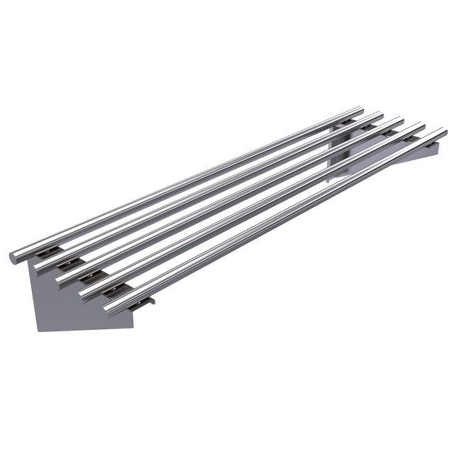 Hallco Stainless Steel Wall Shelf Piped | HPS1200 Stainless Steel Wall Tables Hallco