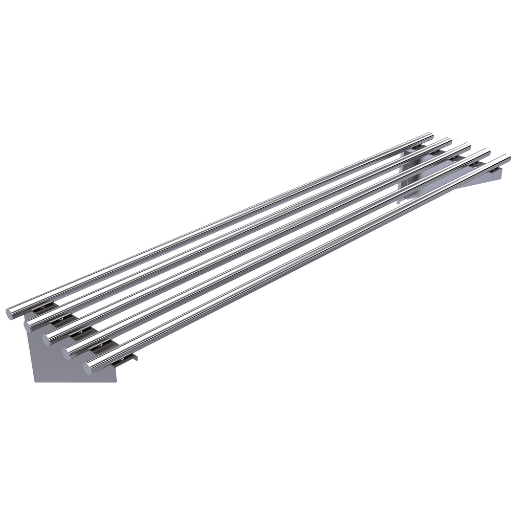 Hallco Stainless Steel Wall Shelf Piped | HPS1500 Stainless Steel Wall Tables Hallco