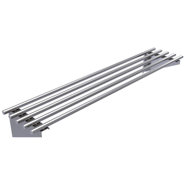 Hallco Stainless Steel Wall Shelf Piped | HPS1500 Stainless Steel Wall Tables Hallco