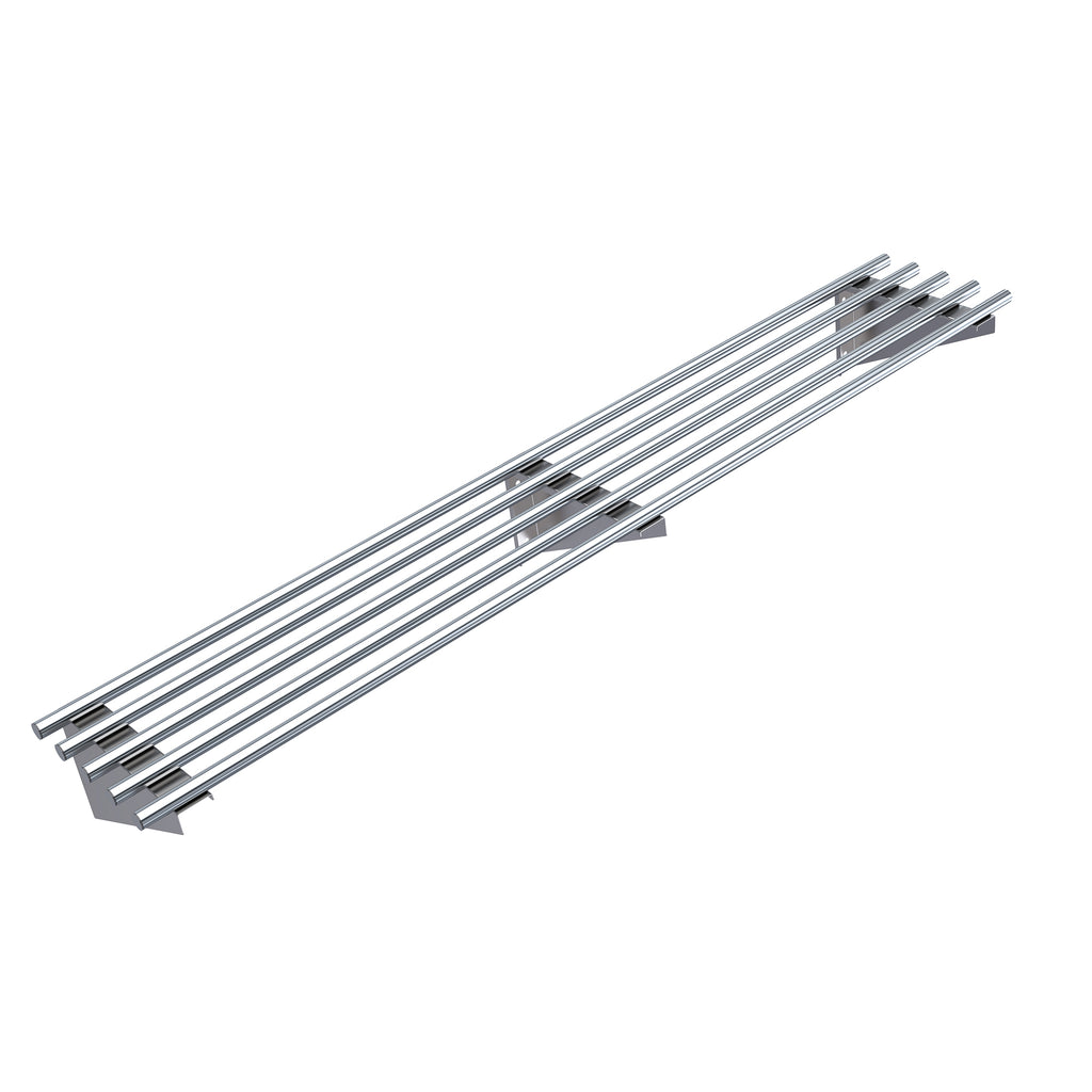 Hallco Stainless Steel Wall Shelf Piped | HPS1800 Stainless Steel Wall Tables Hallco