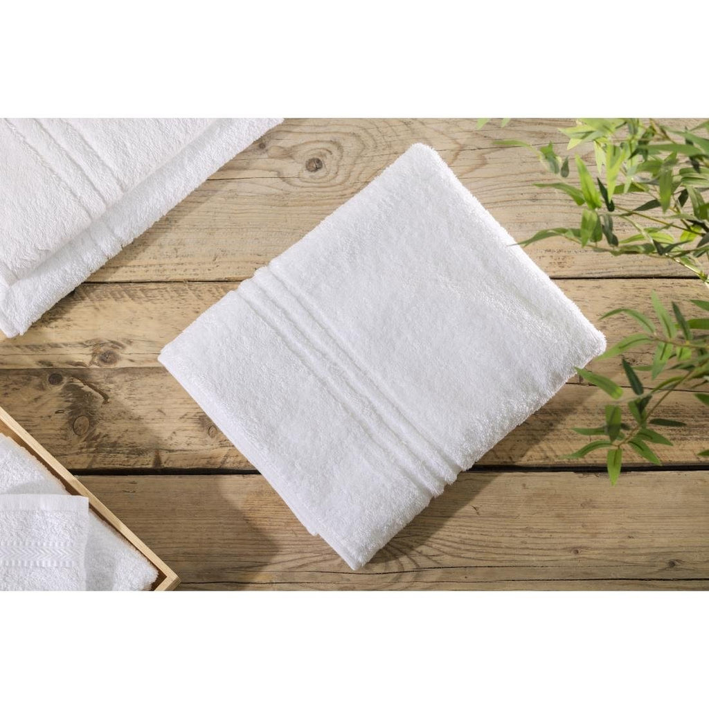 EcoKnit Bath Sheet White, 600gsm - HR100  Non Branded   
