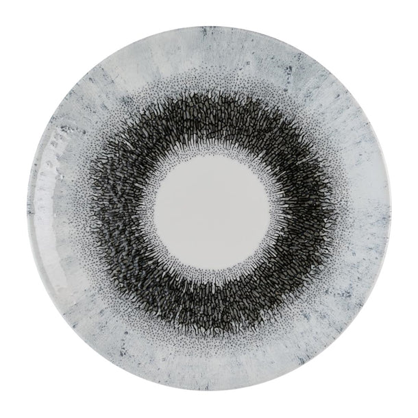 Churchill Studio Prints Fusion Black Evolve Coupe Plates 260mm (Pack of 12) - HR301 Plates Churchill Super Vitrified
