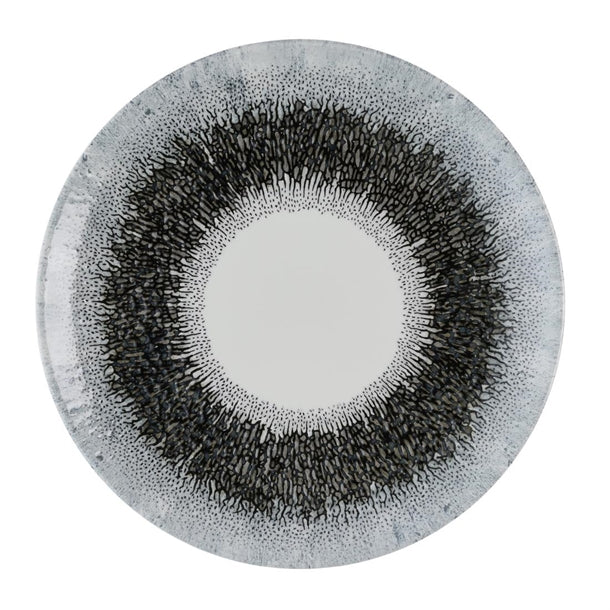 Churchill Studio Prints Fusion Black Evolve Coupe Plates 220mm (Pack of 12) - HR302 Plates Churchill Super Vitrified