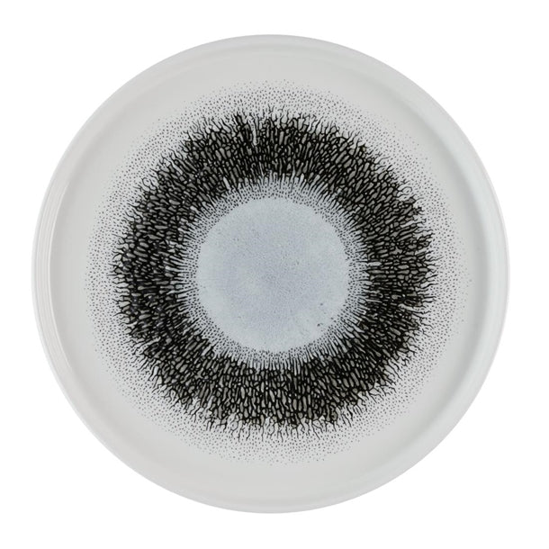 Churchill Studio Prints Fusion Black Walled Plates 260mm (Pack of 6) - HR305 Plates Churchill Super Vitrified