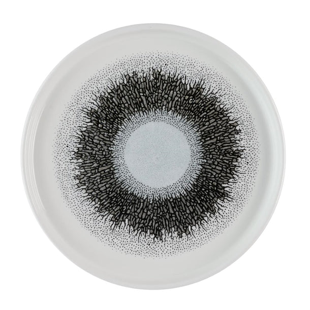 Churchill Studio Prints Fusion Black Walled Plates 210mm (Pack of 6) - HR306 Plates Churchill Super Vitrified