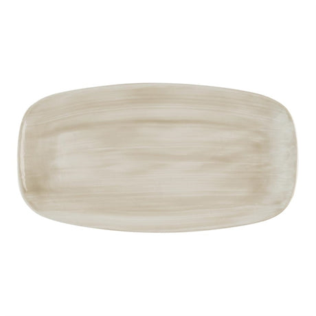 Churchill Stonecast Canvas Natural Chef's Oblong Plates 350x187mm (Pack of 6) - HR358 Plates Churchill Super Vitrified