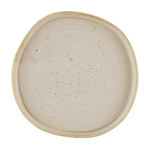 Churchill Stonecast Nutmeg Cream Organic Walled Plates 206mm (Pack of 6) - HR400 Plates Churchill Super Vitrified