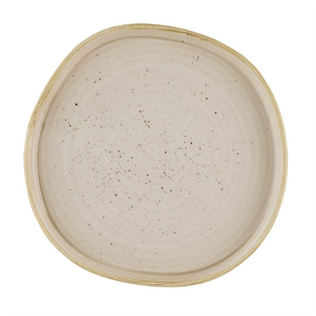 Churchill Stonecast Nutmeg Cream Organic Walled Plates 206mm (Pack of 6) - HR400 Plates Churchill Super Vitrified