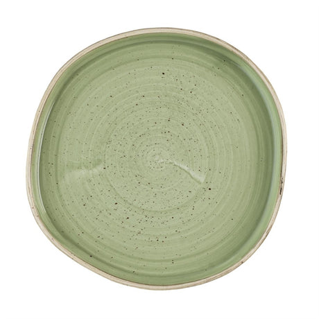 Churchill Stonecast Sage Green Organic Walled Plates 206mm (Pack of 6) - HR415 Plates Churchill Super Vitrified