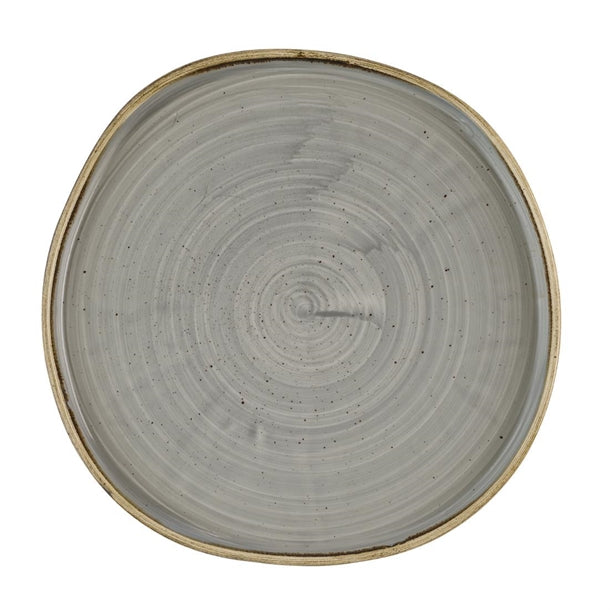 Churchill Stonecast Grey Organic Walled Plates 257mm (Pack of 6) - HR423 Plates Churchill Super Vitrified