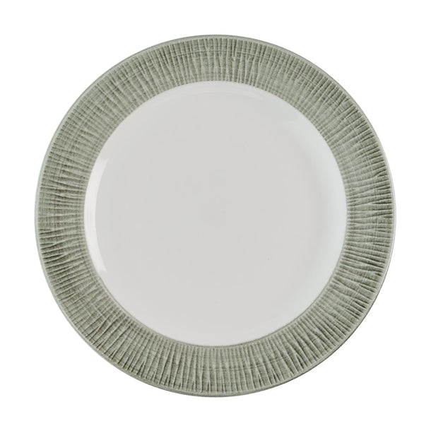 Churchill Bamboo Ceramic Spinwash Alpine Footed Plates 233mm (Pack of 12) - HR430 Plates Churchill Super Vitrified