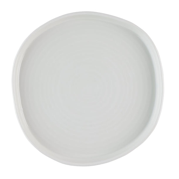 Churchill White Organic Walled Plates 206mm (Pack of 6) - HR440 Plates Churchill Super Vitrified