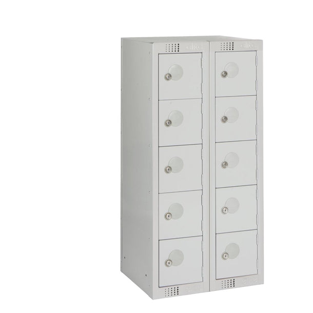 Ten Door Personal Effects Locker Grey Camlock - HR526 Personal Effects Lockers Elite Lockers   