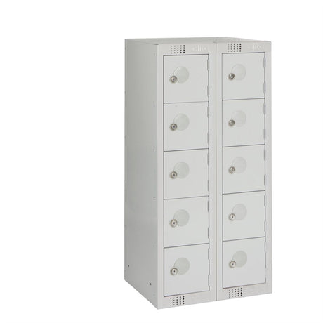 Ten Door Personal Effects Locker Grey Camlock - HR526 Personal Effects Lockers Elite Lockers   