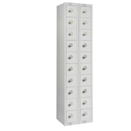 Twenty Door Personal Effects Locker Grey Padlock Fitting - HR542 Personal Effects Lockers Elite Lockers   