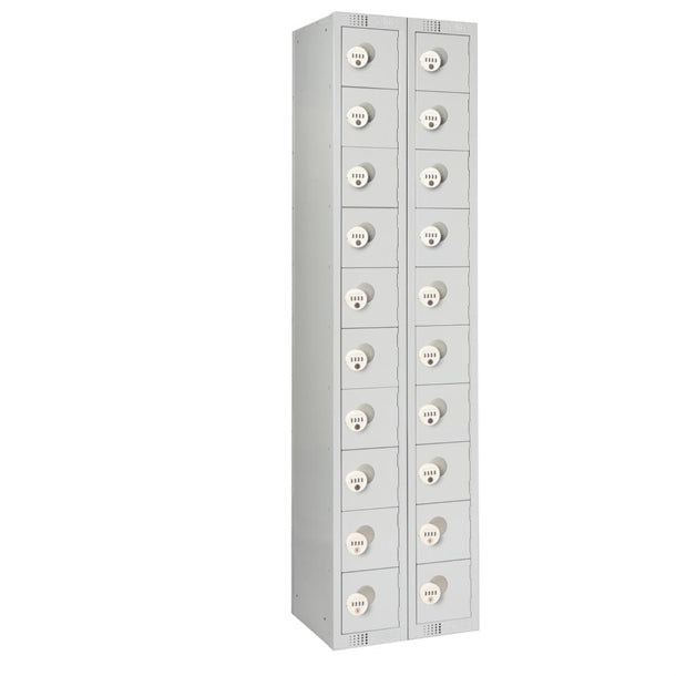 Twenty Door Personal Effects Locker Grey Four-Digit Lock - HR543 Personal Effects Lockers Elite Lockers   