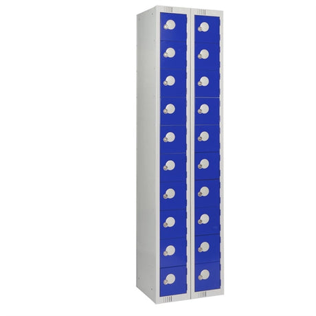 Twenty Door Personal Effects Locker Blue Camlock - HR546 Personal Effects Lockers Elite Lockers   