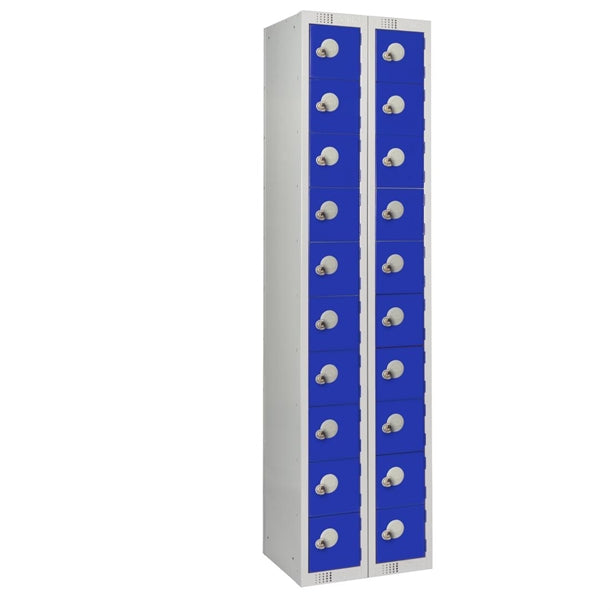 Twenty Door Personal Effects Locker Blue Padlock Fitting - HR547 Personal Effects Lockers Elite Lockers   