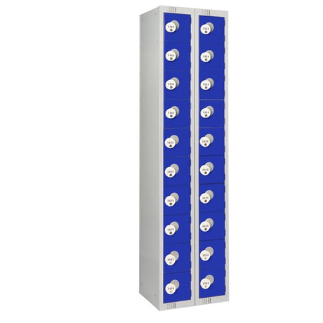 Twenty Door Personal Effects Locker Blue Four-Digit Lock - HR548 Personal Effects Lockers Elite Lockers   