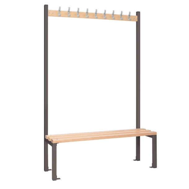 Single-Sided Island Seating Dark Grey 1200mm - HR558  Elite Lockers   