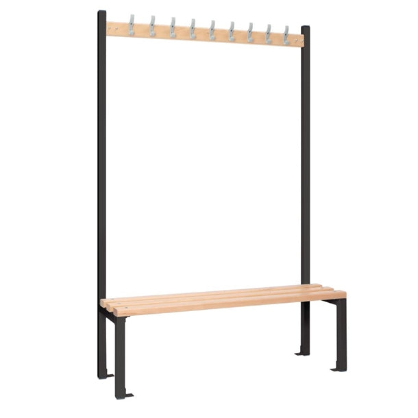 Single-sided Island Seating Black 1200mm - HR559  Elite Lockers   