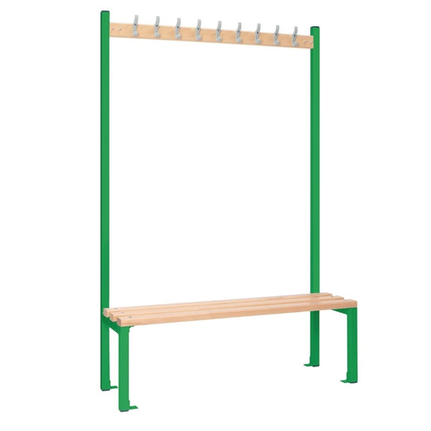 Single-sided Island Seating Green 1200mm - HR561  Elite Lockers   
