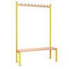 Single-sided Island Seating Yellow 1200mm - HR562  Elite Lockers   