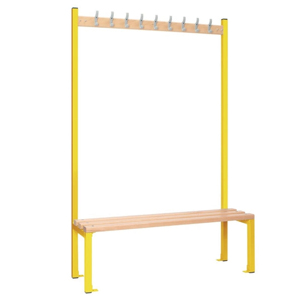 Single-sided Island Seating Yellow 1200mm - HR562  Elite Lockers   