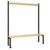 Single-sided Island Seating Black 1500mm - HR566  Elite Lockers   