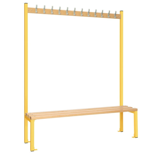 Single-sided Island Seating Yellow 1500mm - HR569  Elite Lockers   