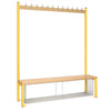 Single-Sided Island Seating with Mesh Tray Yellow 1500mm - HR583  Elite Lockers   