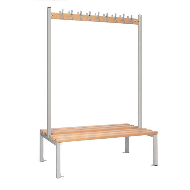 Double-sided Island Seating Grey 1200mm - HR598  Elite Lockers   