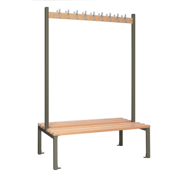 Double-sided Island Seating Dark Grey 1200mm - HR600  Elite Lockers   