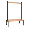 Double-sided Island Seating Black 1200mm - HR601  Elite Lockers   