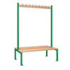 Double-sided Island Seating Green 1200mm - HR603  Elite Lockers   